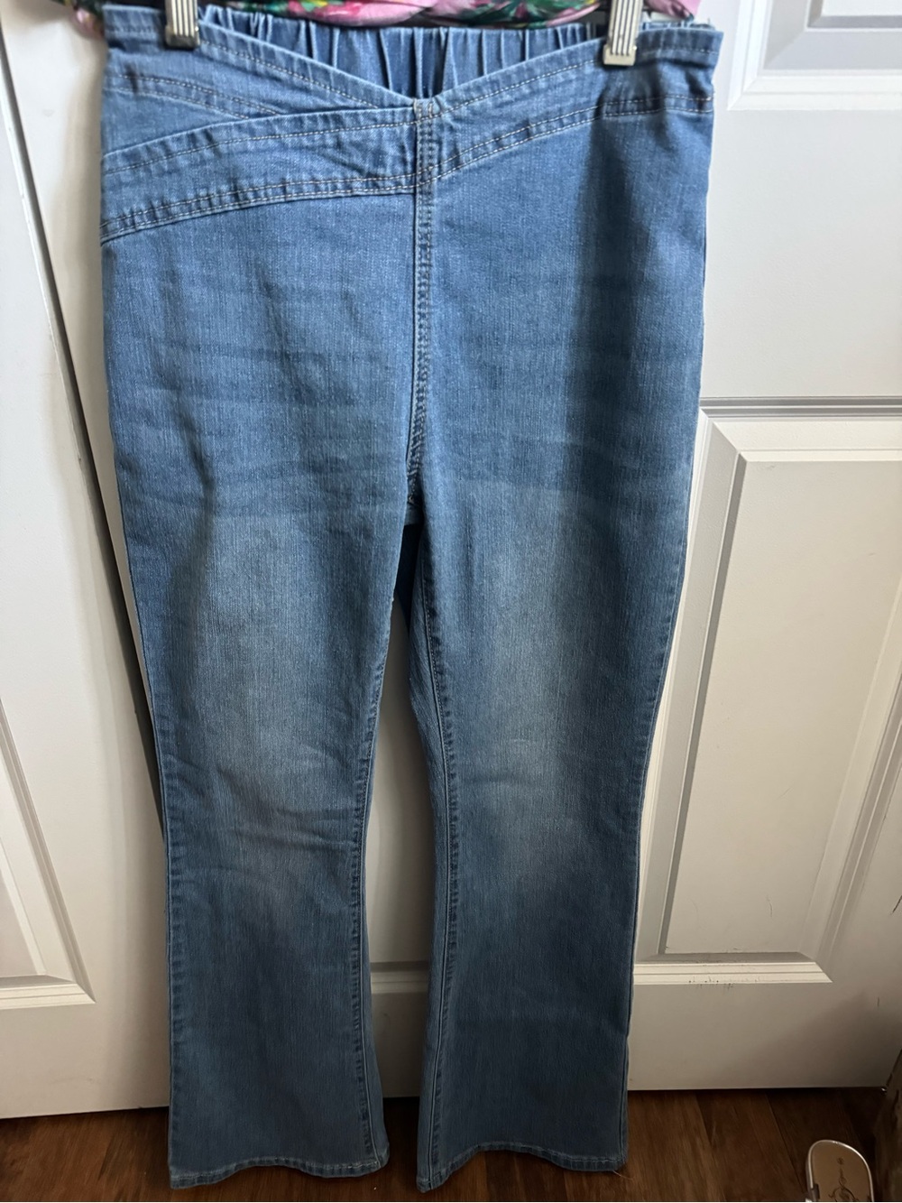 SHEIN Petite Light Blue Women's Bootcut Jeans